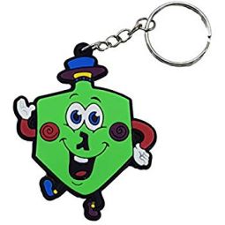 Dreidel Keychain Chanukah Gift Cute Smiley Faced Draidel Key Ring Chanukah Toy by Izzy ‘n